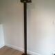 Black lacquered and brass floor lamp