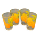 Set of 4 ARCOROC glass orangeade glasses. 1970s.