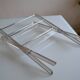 Modernist magazine holder Pop Space age smoked plexiglass vintage 70s