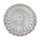 Round ceiling lamp large model moulded glass - vintage metal base