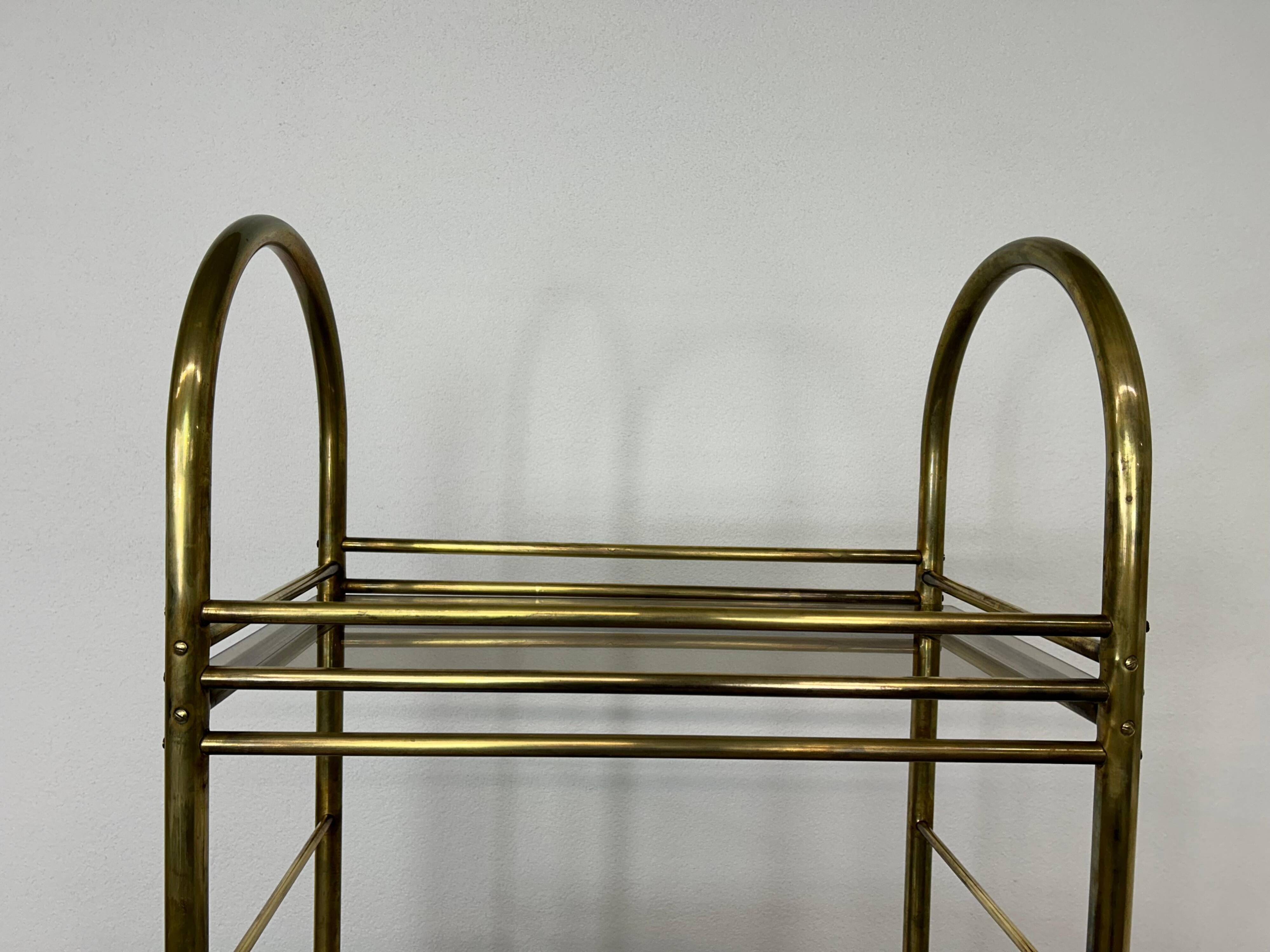 Mid-century design brass shelf