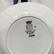 Set of 5 mismatched hollow plates Digoin Sarreguemines and Saint Amand