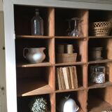 Antique Parisian wardrobe with interior compartments.