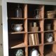 Antique Parisian wardrobe with interior compartments.
