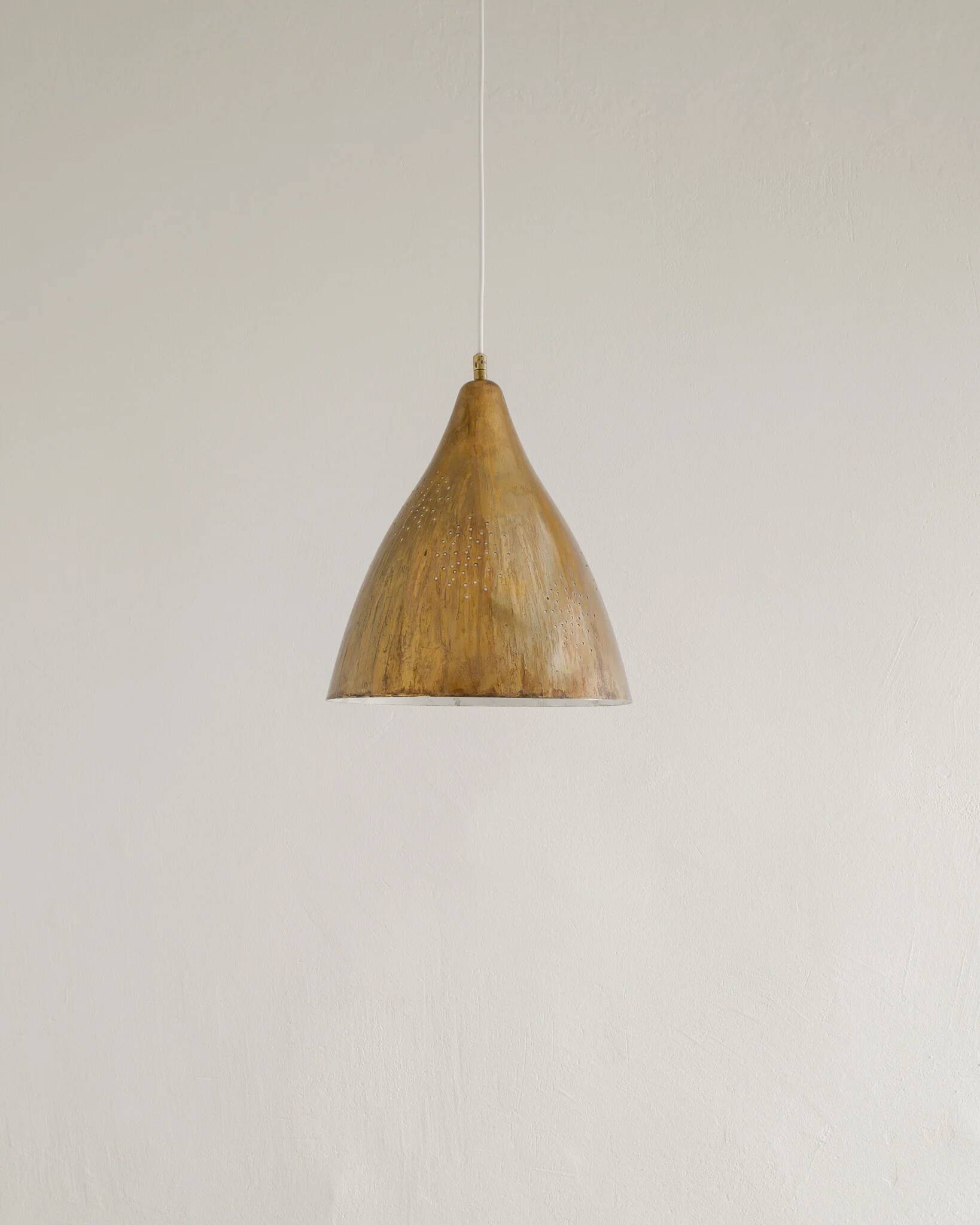 Finnish Mid Century Brass Ceiling Pendant Lamp by Lisa Johansson-Papé, 1940