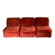 3-seater canapé Ligne Roset vintage velvet from the 70s