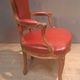 Louis XV period armchair covered in leather.
