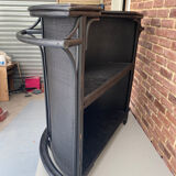 Vintage black rattan bar
