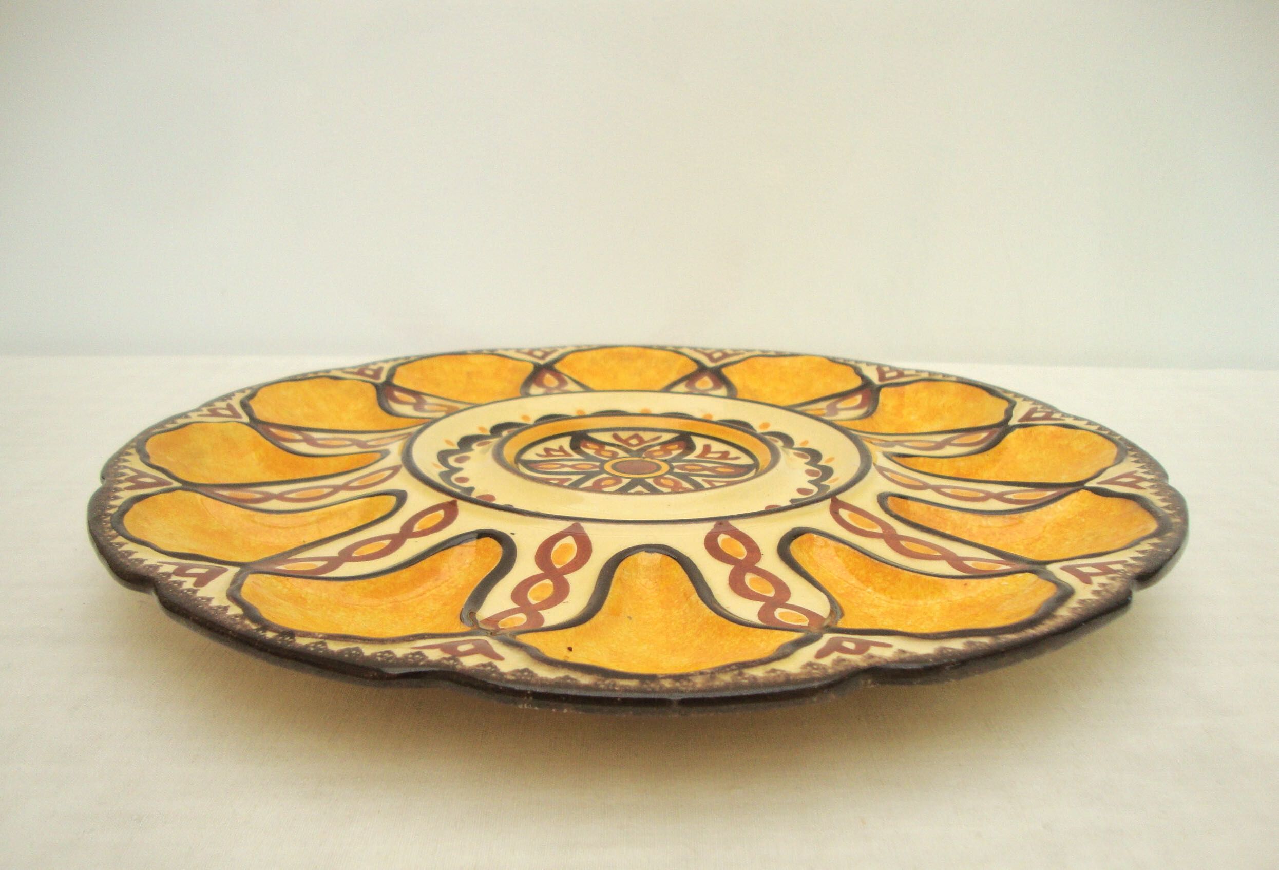 Oyster dish HB Henriot Quimper