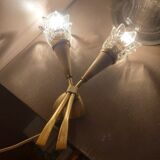 Paire d'appliques en laiton Lunel