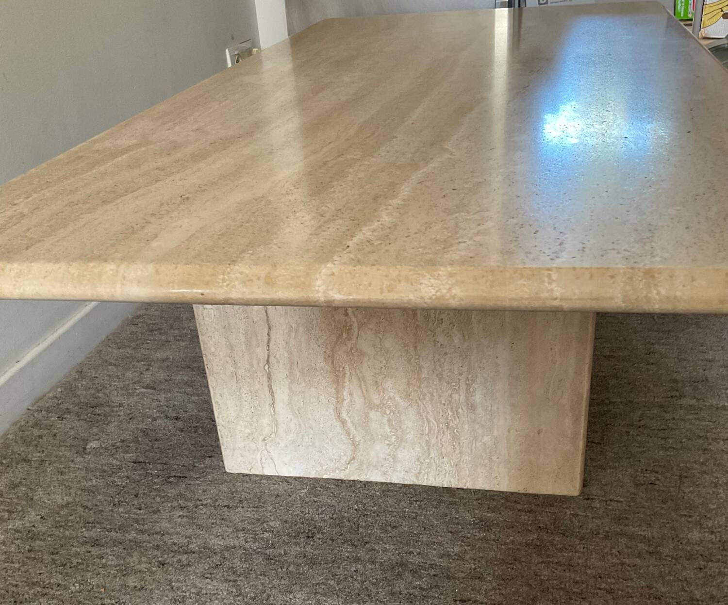 70s Travertine Coffee Table