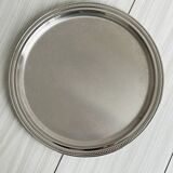 Round metal mirror tray