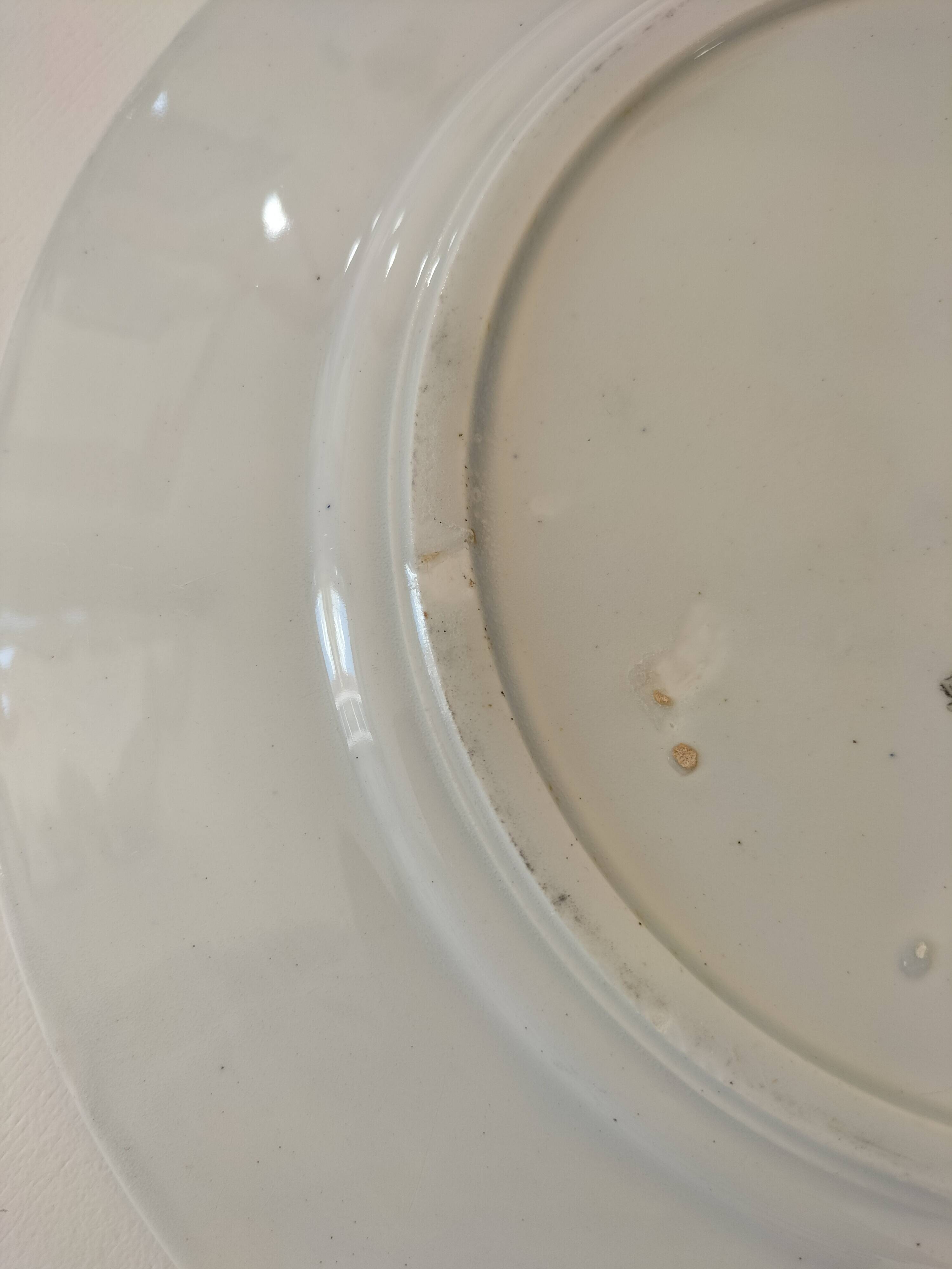 Moulin des Loups openwork dish, "Canada" model – blue and orange Imari decoration