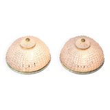 Mid-Century Czech Crystal and Brass Wall Lamp in Brass, 50s, set of 2