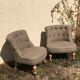 Paire de fauteuils crapauds