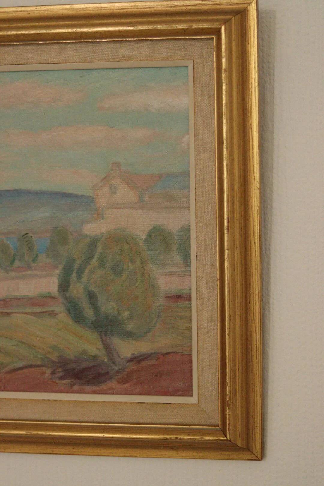 Paysage avec bâtiments par Erik Ulfonberg