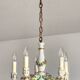 Handgeformt vergoldet vintage Porzellan Kronleuchter Capodimonte 1960er