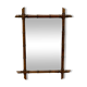 Antique wooden mirror vintage bamboo style large format XL