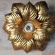 Golden metal flower sconce