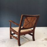 Arts & Crafts Handcrafted Low Lounge Armchairs, Belgium, 1920s, Set of 2