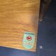 Pair of vintage oak bedside tables with mirror top