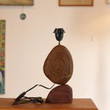 Carved stone lamp base, circa 1970