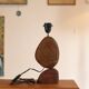 Carved stone lamp base, circa 1970