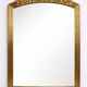 Large vintage gold mirror in Louis XVI style – fluted frame and floral decoration.
