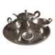 Shiny pewter tea set