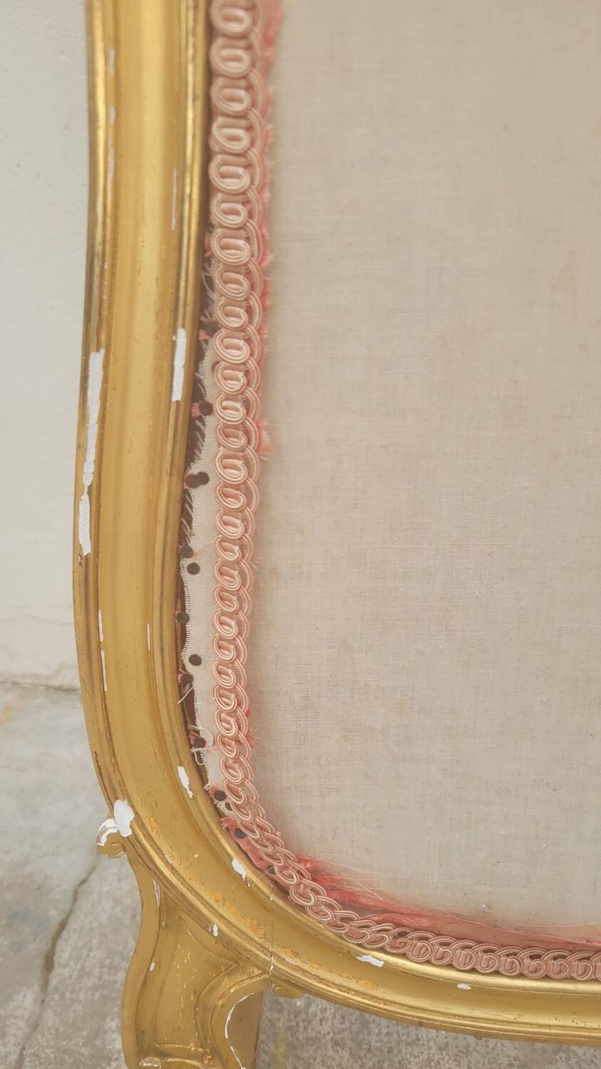 Louis xv style fireplace screen fire screen in gilded wood 19th century tapestry