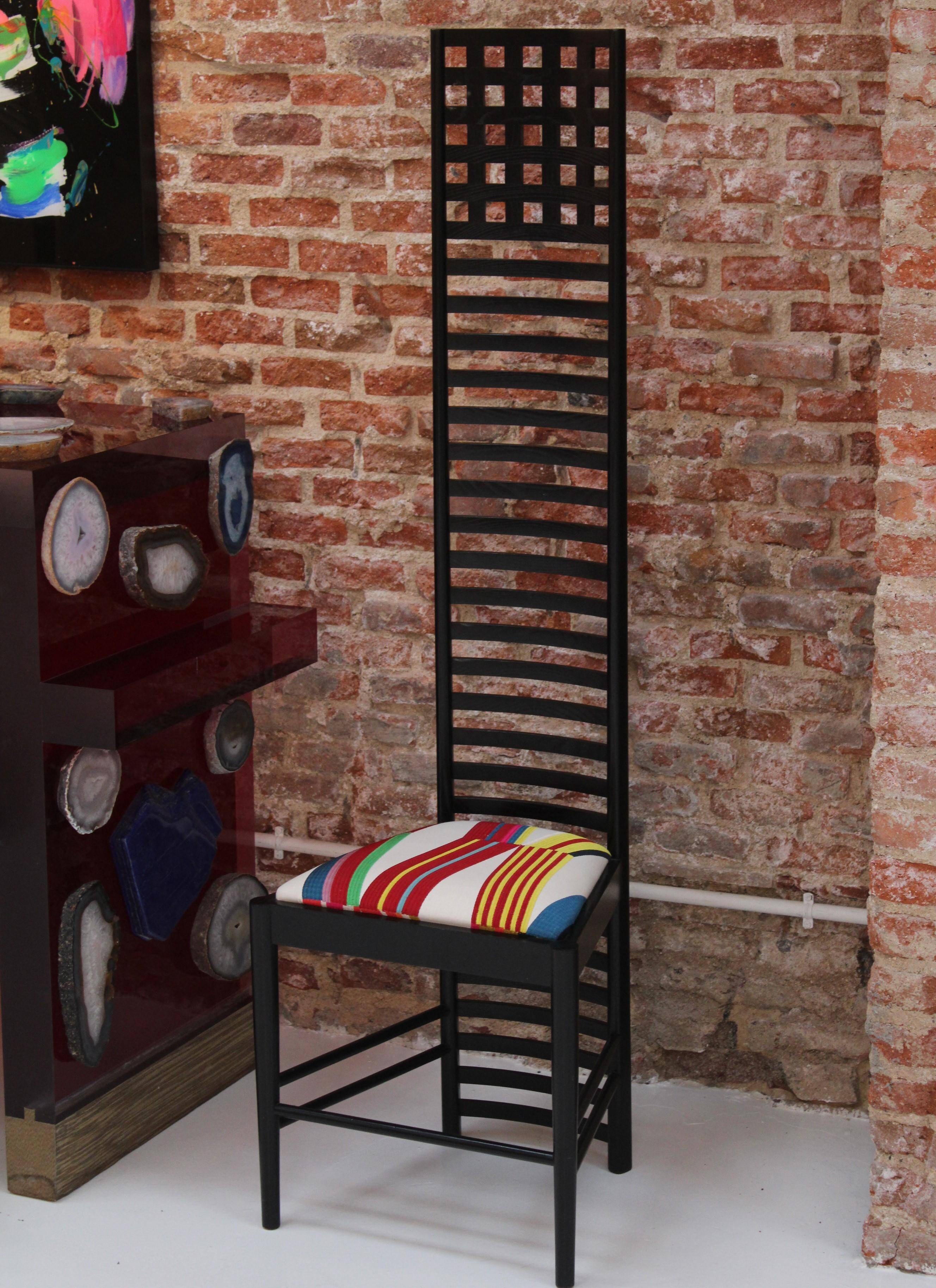 Mid-Century Modern Mackintosh "292 Hill House 1" Italian Pair of Ashwood Chairs