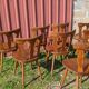 Série de 8 chaises de bistrot manufacture macorest kingersheim circa 1950