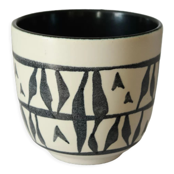 Planter by Elchinger 1950 abstract black and white