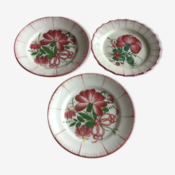 Set of 3 very old plates
