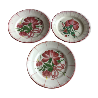 Lot de 3 assiettes très anciennes