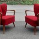 Pair of 1950s cocktail armchairs