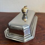 Silver-plated butter dish
