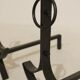 Pair of modernist wrought iron fire dogs