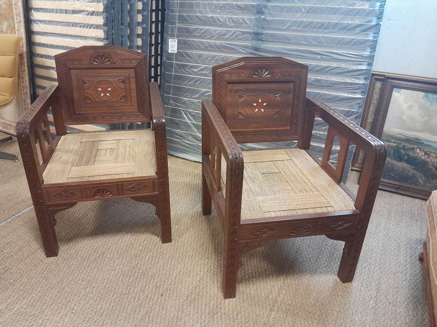 Pair of Moroccan armchairs
