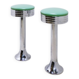 Pair of vintage retro stools from the 1950s.