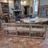 Old church bench in oak