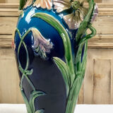 Grand vase barbotine Art Nouveau