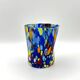 Set of 6 blown glass glasses with Murano murrine.