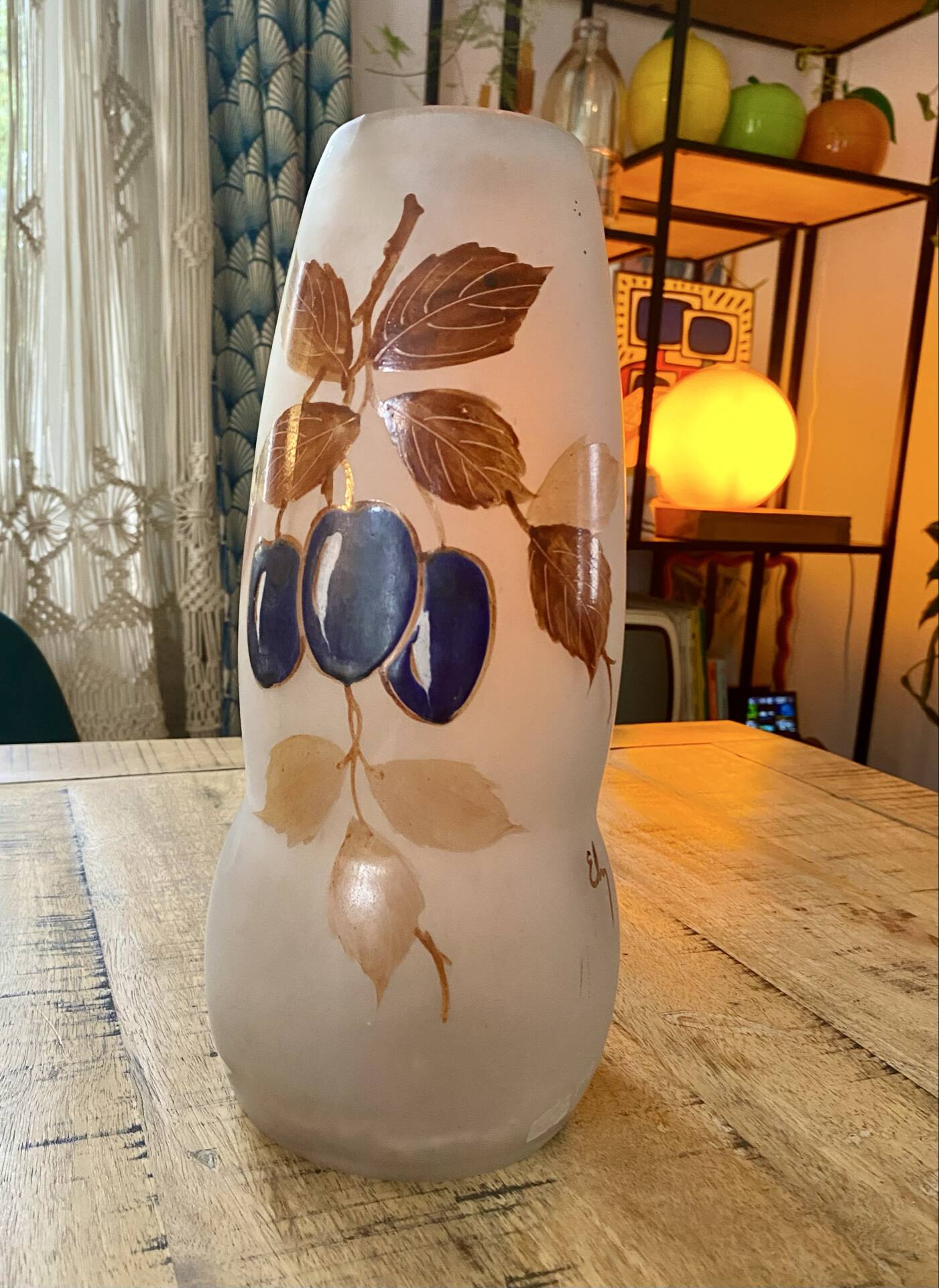 Vase signed "Ely" – Art Deco / Art Nouveau style – 30 cm
