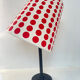 Vintage lamp with a swivelling lampshade in red polka dots – 1970s pop spirit