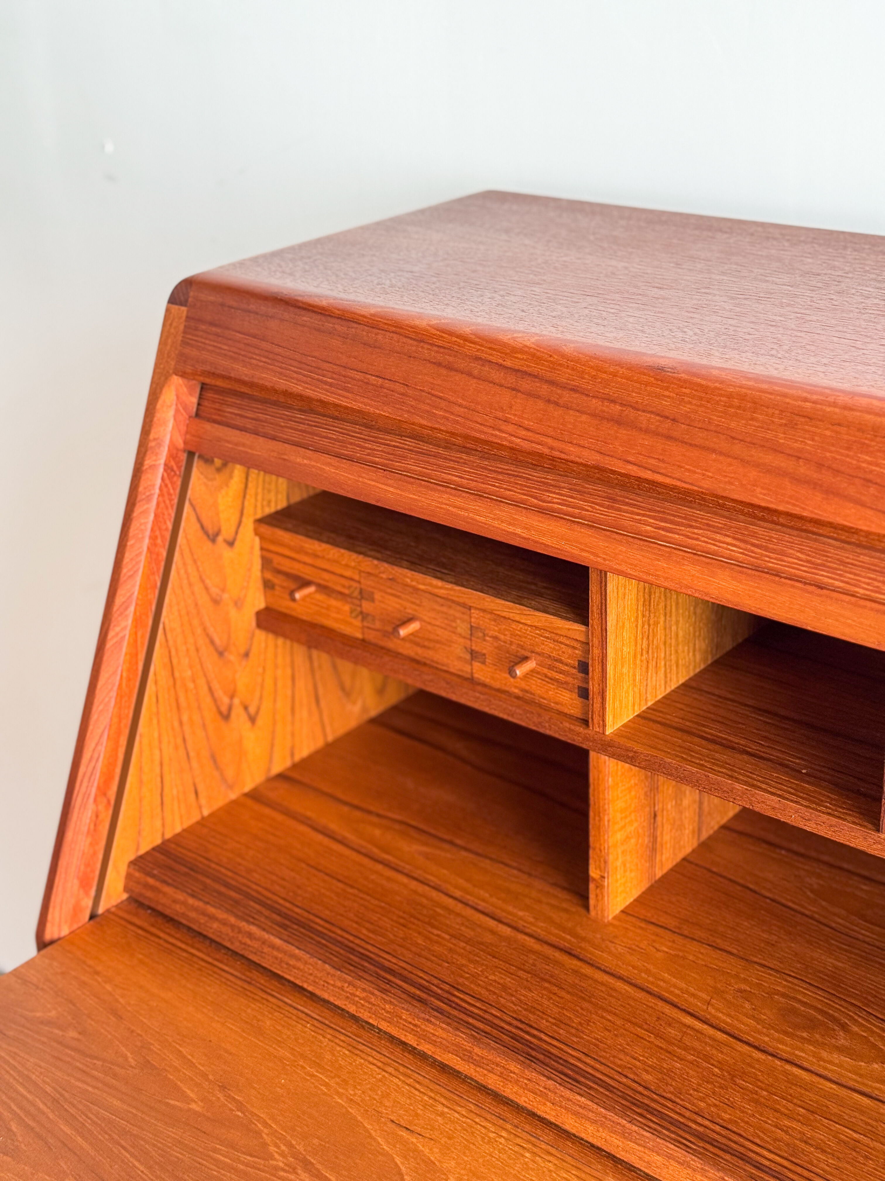 Teak Secretary Dyrlund Denmark Mid Century Desk