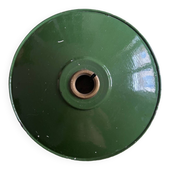 Green enamelled lamp bowl