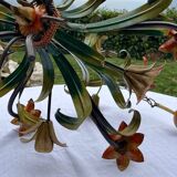 Metal chandelier Italy 60s/70s