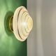 Old glass globe wall/ceiling light in frosted white and gold.