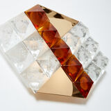 Pair of Albano Poli sconces for Poliarte glass and brass 1970